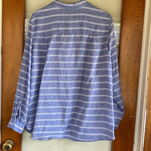 LLBean striped linen shirt Cool & breezy! - Picture 2 of 8